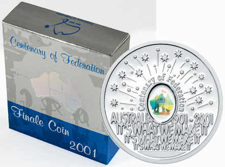 2001 Australia silver $5 (Centenary of Federation-Finale Coin)